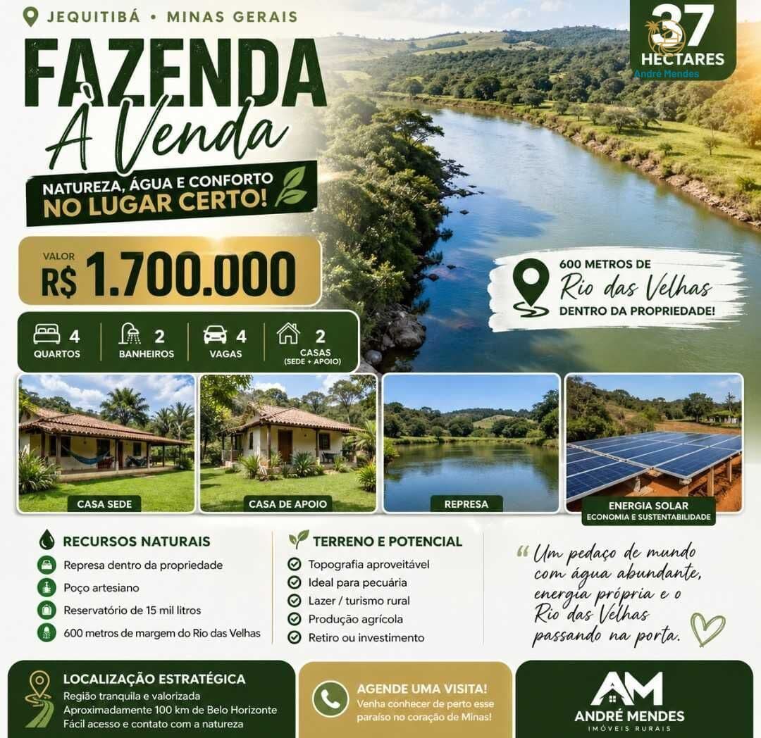 Fazenda á Venda em Jequitibá MG