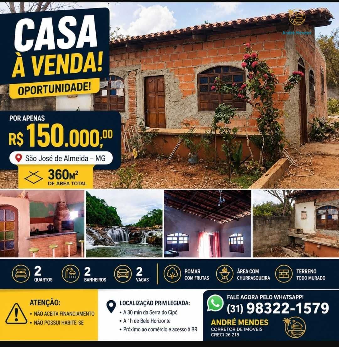 Casa à Venda à Venda em São José de Almeida - Jaboticatubas - MG