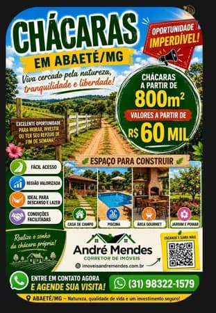 Terreno à Venda no Quintas do Abaete em MG