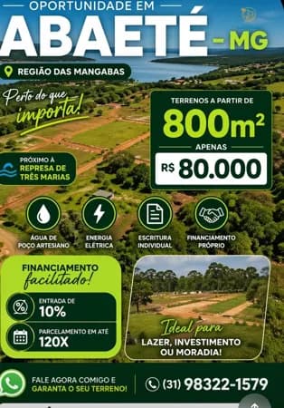 Terreno no Mangabas em Abaeté - MG