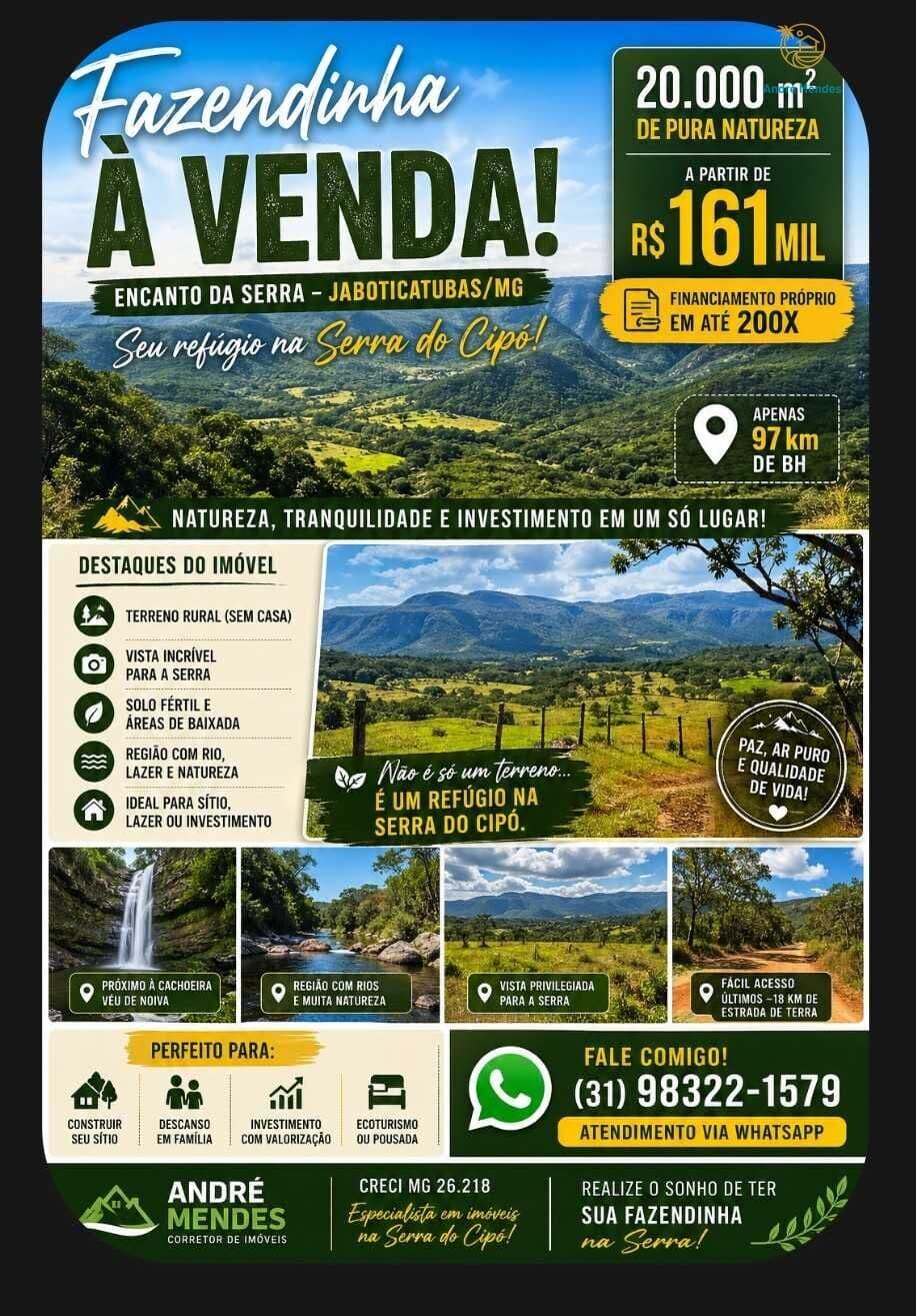Fazendinha a Venda no Encanto da Serra em Jaboticatubas