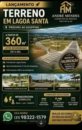 Terreno á Venda em Lagoa Santam proximo ao novo Shopping