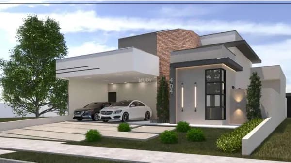 Casa nova em condomínio na cidade de Indaiatuba SP, com 3 dorms em terreno de 325m²