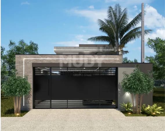 Casa nova no bairro Belo Horizonte, próxima ao parque ecológico de Indaiatuba - Projeto moderno