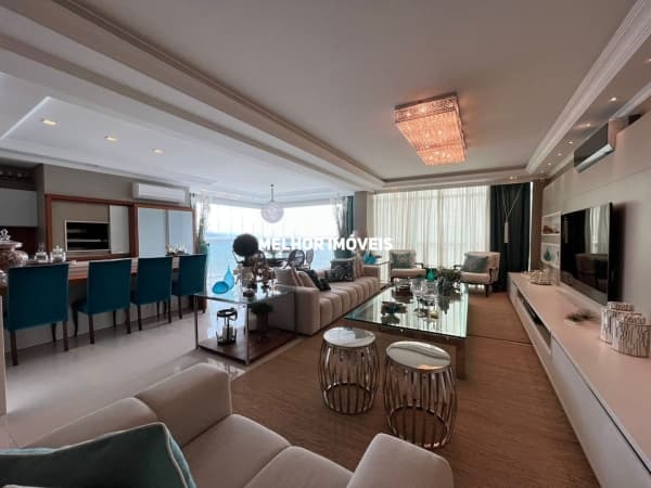 Apartamento a venda com vista Mar mobiliado, equipado e decorado com 04 Suítes Localizado na Meia Praia Itapema