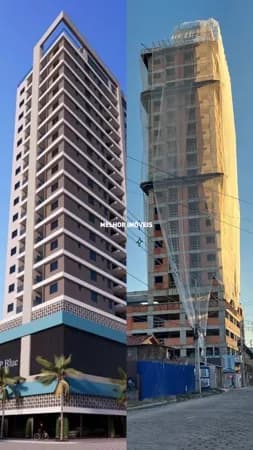 Apartamenta com vista arcial para o Mar à venda com 2 suítes localizado em Itapema.