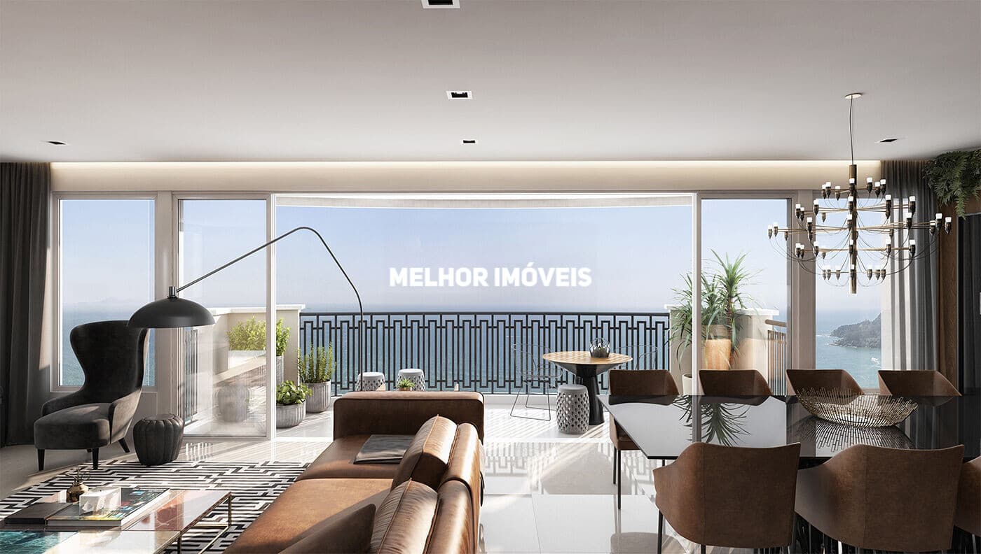 Apartamento Frente Mar com 05 Suítes, Sacada com Churasqueira a Carvão em Balneário Camboriú/SC