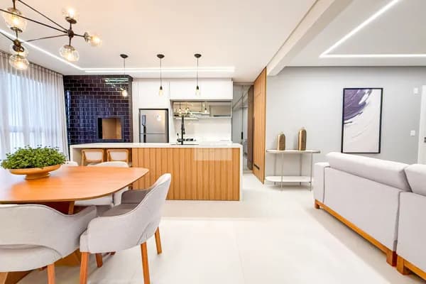 Apartamento semi mobiliado no bairro Vorstad em Blumenau-SC