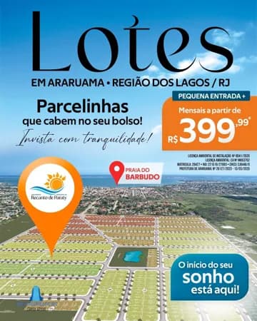 🏡✨ Loteamento Recanto de Paraty – Praia do Barbudo | Araruama ✨🌊