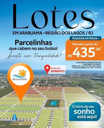 🏡✨ Loteamento Recanto de Paraty – Praia do Barbudo | Araruama ✨🌊