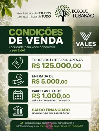 Lançamento Loteamento Bosque Tubarão