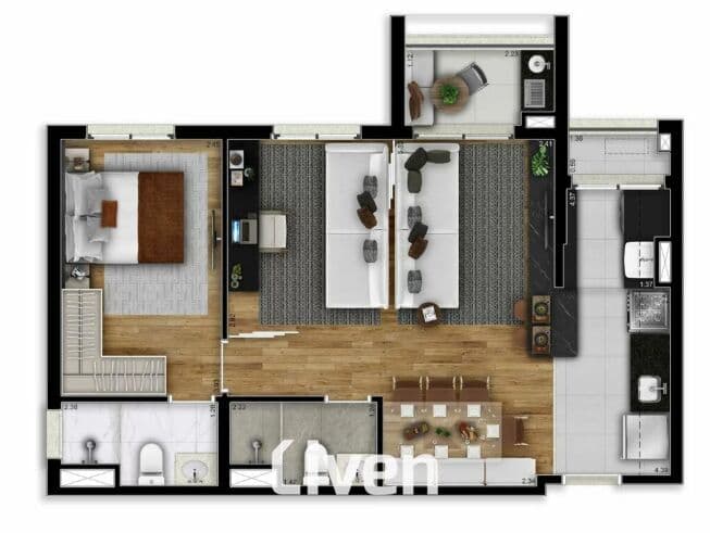 Apartamento Vision Colinas - 58m²