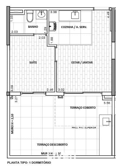 APARTAMENTO À VENDA, 1 QUARTO, 48 M²!!