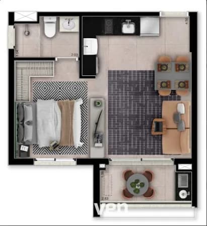 APARTAMENTO À VENDA, 1 QUARTO, 33 M²!!