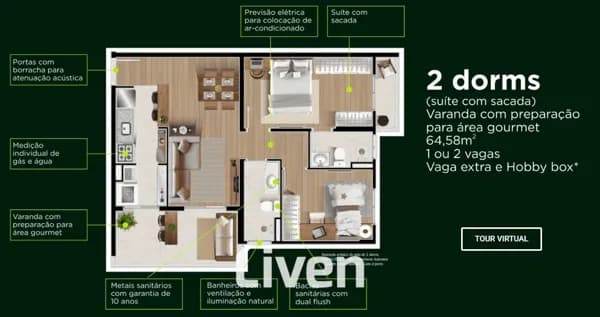 APARTAMENTO À VENDA COM 2 QUARTOS, 64M² NO BAIRRO PARQUE INDUSTRIAL
