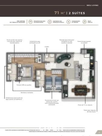 APARTAMENTO À VENDA COM 2 QUARTOS, 71M²
