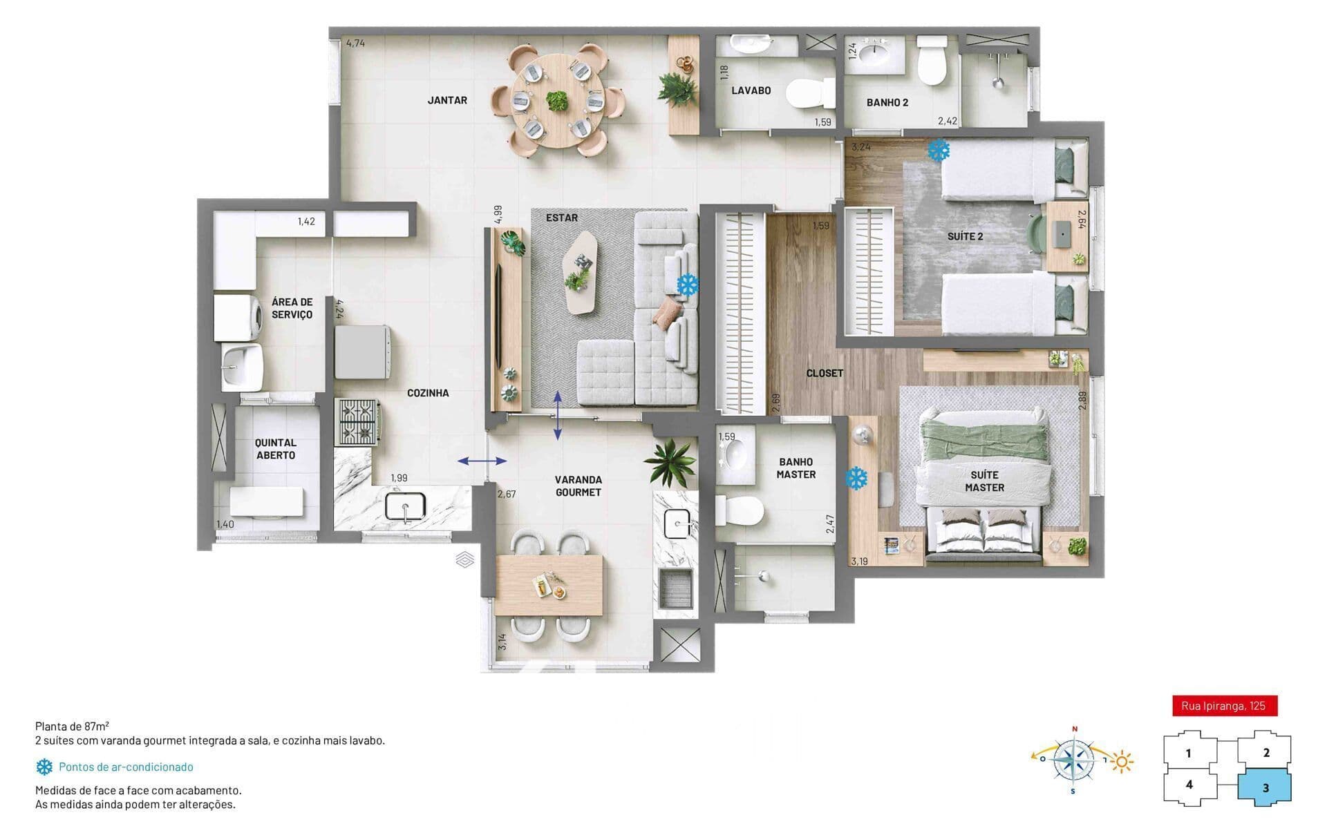 APARTAMENTO À VENDA COM 2 QUARTOS, 85M²
