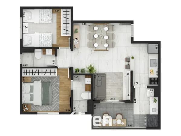 Apartamento em São José dos Campos - Parque Industrial