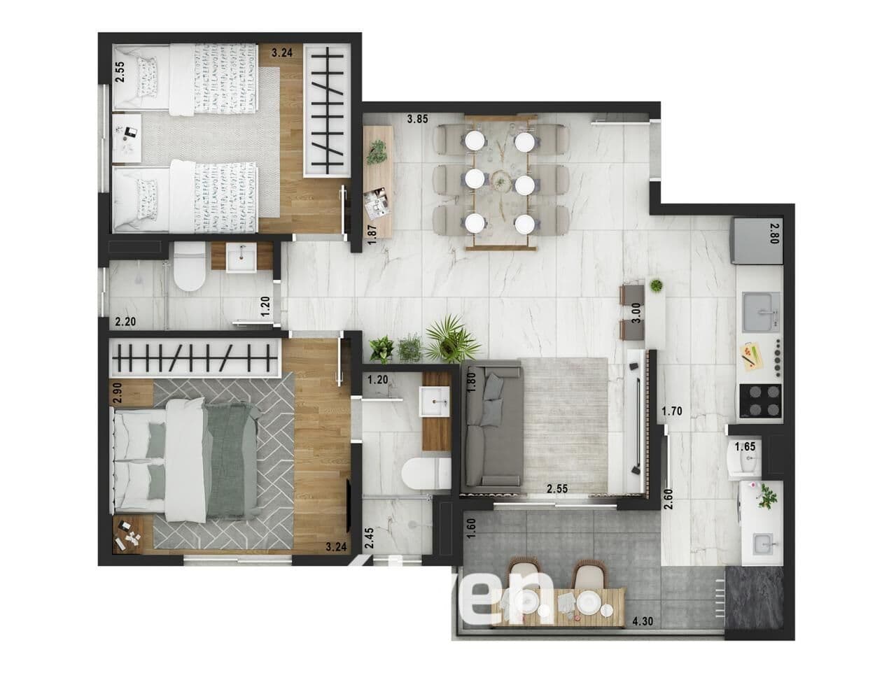 Apartamento em São José dos Campos - Parque Industrial