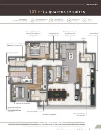 APARTAMENTOS À VENDA COM 4 QUARTOS, 121M²