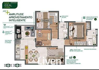 APARTAMENTO À VENDA, 2 QUARTOS, 65 M²!!