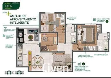 APARTAMENTO À VENDA, 2 QUARTOS, 65 M²!!