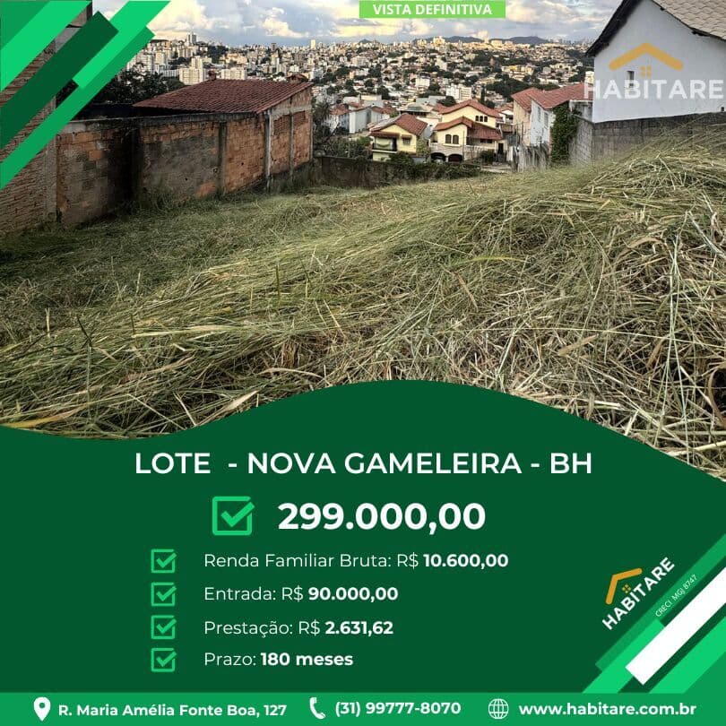 LOTE - NOVA GAMELEIRA - BH.