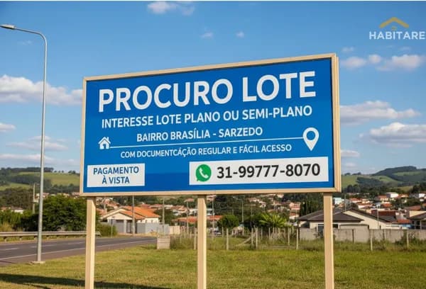 PROCURO LOTE (compra) – Bairro Brasília, Sarzedo