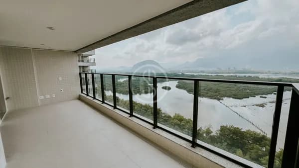 Apartamento novo à venda na Península com 3 suítes e varanda de frente para lagoa - Barra da Tijuca, Rio de Janeiro