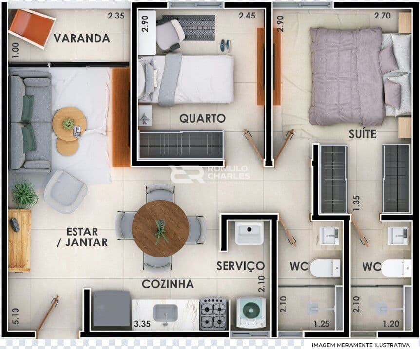 Apartamento em Alto Branco, Campina Grande/PB