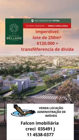 Terreno Lote ( R$ 120.000,00 + Transferência de Divida ) .