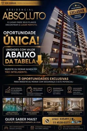 RESIDENCIAL ABSOLUTO - OPORTUNIDADE ÚNICA - ABAIXO DA TABELA