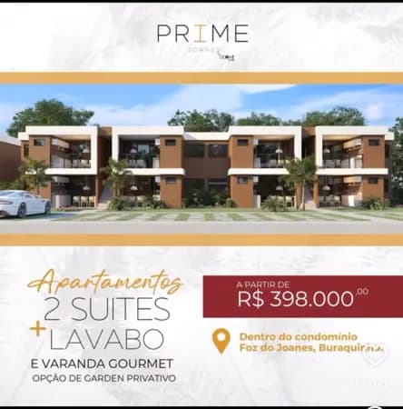 Prime Foz do Joanes realização Denna construtora lança em Foz do Joanes Apartamento à venda no bairro BURAQUINHO - Lauro de Freitas/BA