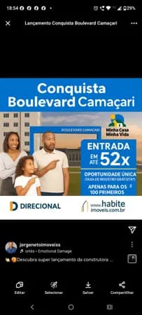 Super Lançamento Direcional Boulevard Camaçari Direcional Apartamento à venda em camacari Converse com Especialista. Agora mesmo clique já !71992050215