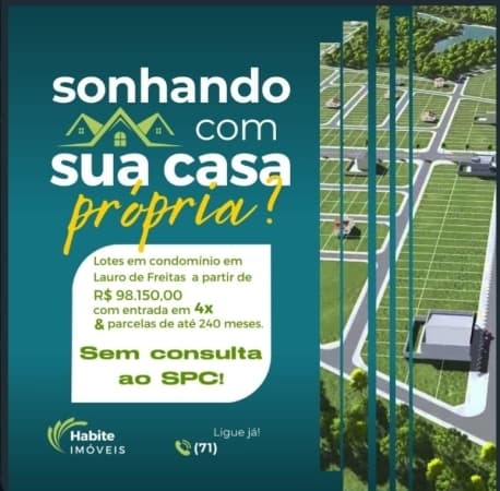 Terreno à venda na rod. Metropolitana em Lauro de Freitas/BA