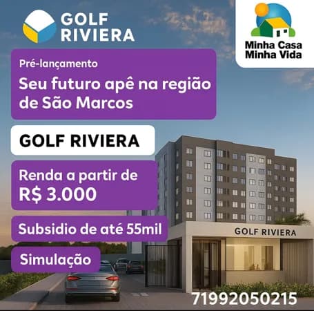 Golf riviera Apartamento à venda no bairro de São Marcos Salvador/BA