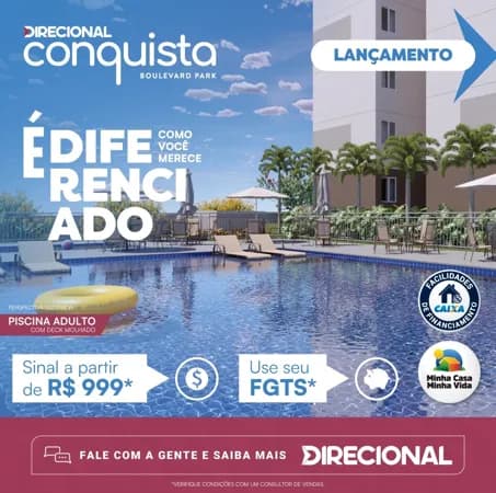 Direcional Conquista Boulevard Camaçari Apartamento à venda em camacari Converse com Especialista. Agora mesmo clique já !71992050215