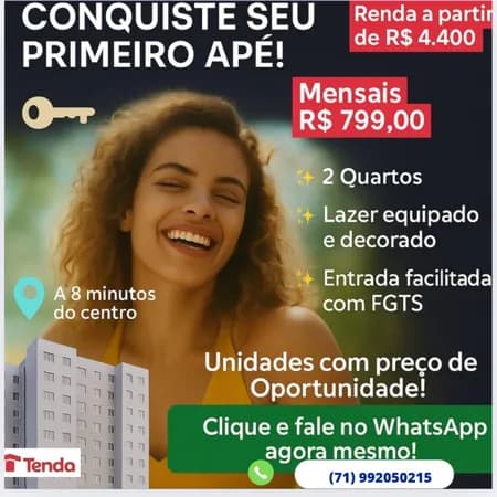Lançamento Em VILA LAURA Tenda apartamento a venda em Salvador /BA