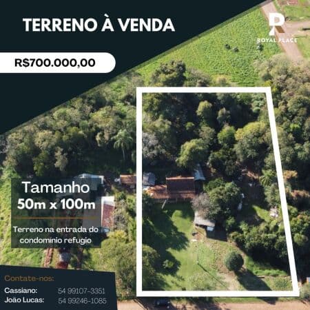 Terreno próximo ao clube náutico Refúgio