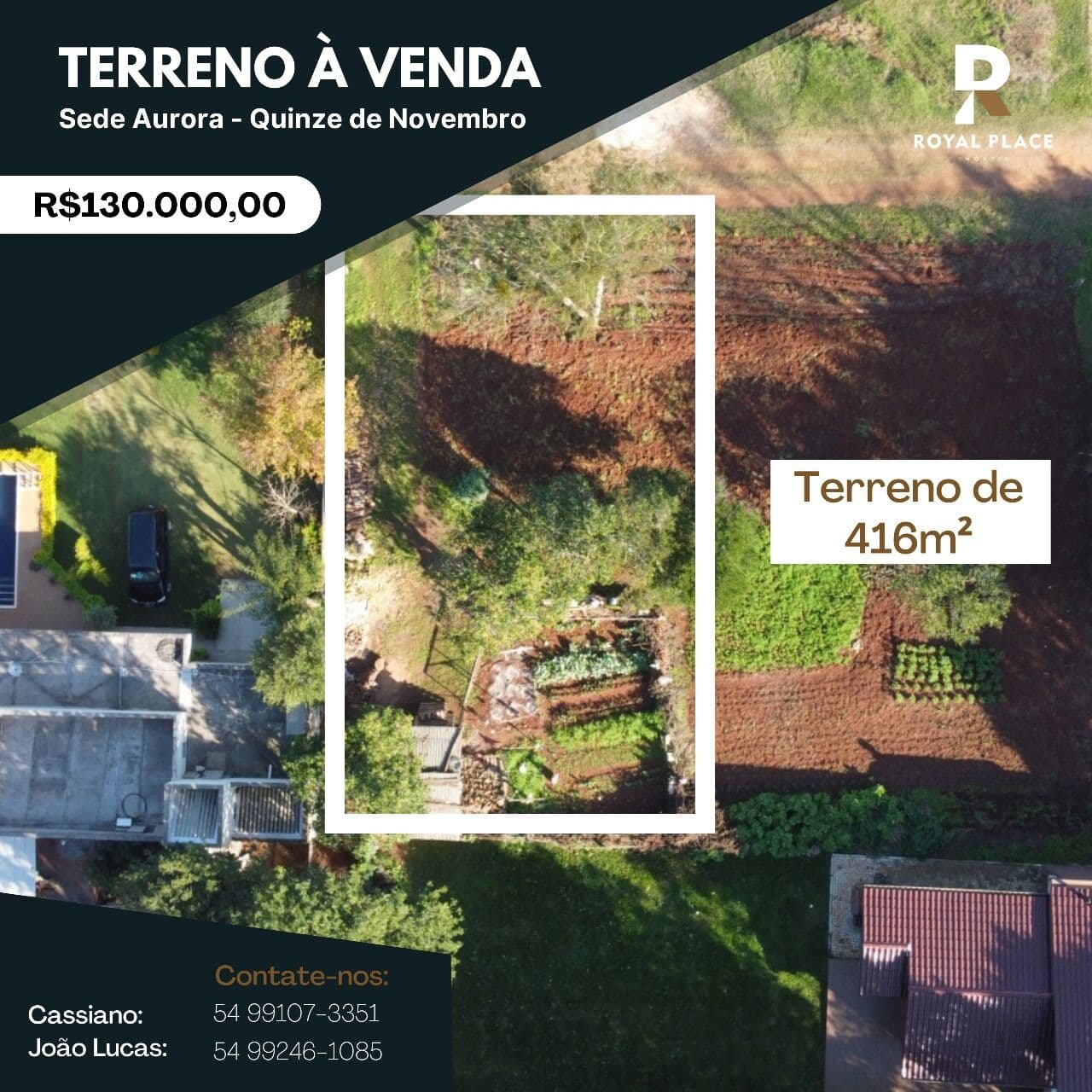 Lote/Terreno em Quinze de Novembro - Sede Aurora