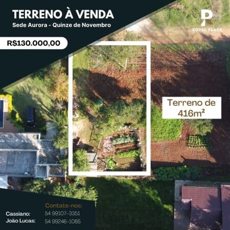 Lote/Terreno em Quinze de Novembro - Sede Aurora