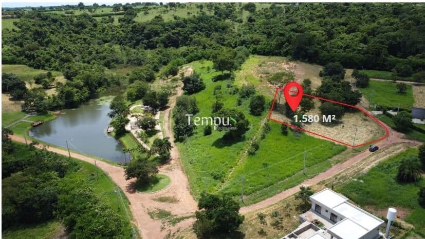 Ágio, Terreno em Condomínio Monte Sião - Terra Santa Cidade do Lazer, 1.582,04 m², ao lado do Lago, Trindade - GO