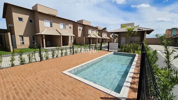 Sobrado Alto Padrão Condomínio Solar Terrara, 116 m², 3 quartos 1 suite, lazer completo, Sitio Santa Luzia, Aparecida de Goiânia-GO