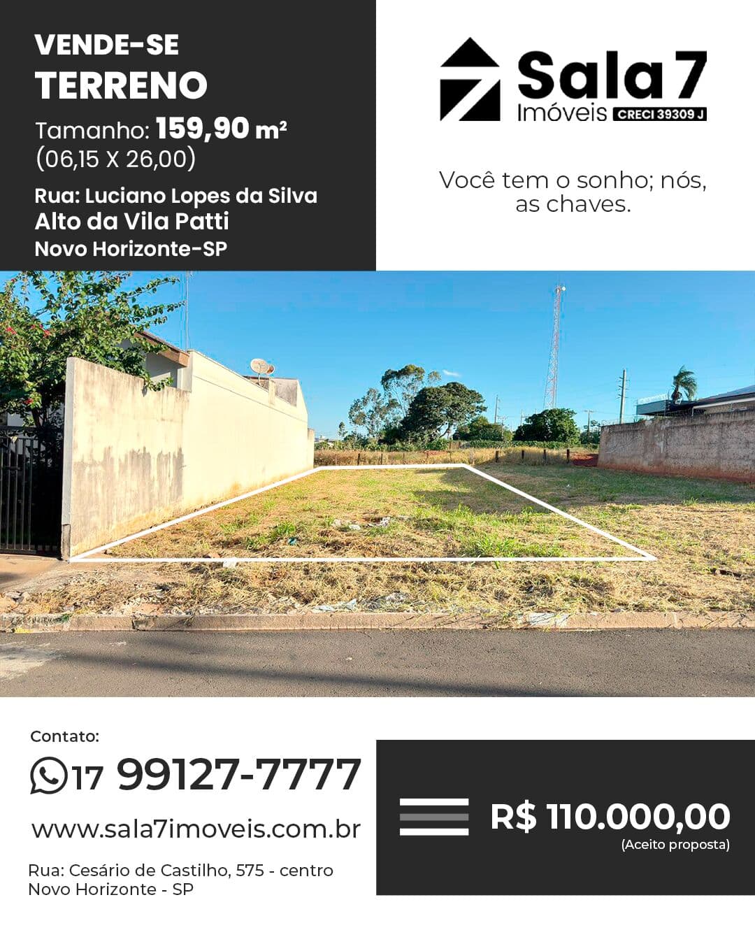 Terreno à venda no Alto da Vila Patti
