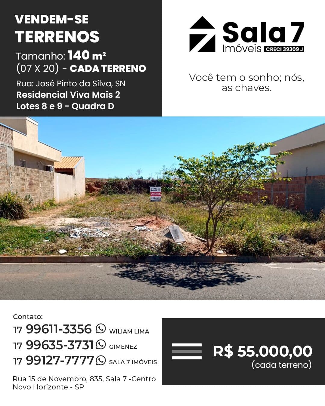 Terrenos à venda no Viva Mais 3 em Novo Horizonte-SP