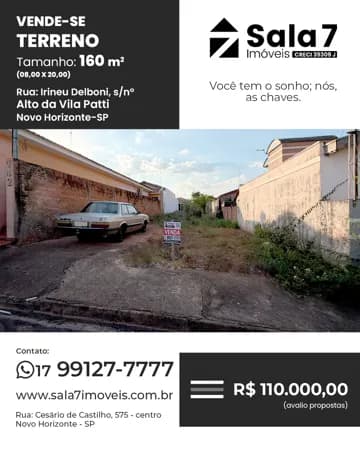 Terreno à venda no Alto da Vila Patti