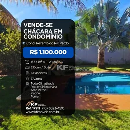 Casa à venda - 2 Quartos sendo 1 Suíte - Condomínio Recanto do Rio Pardo - Jardinópolis / SP