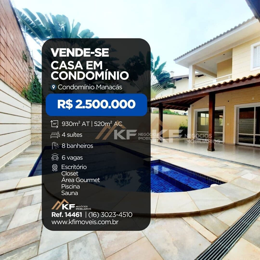 Casa em Condomínio à venda 04 suítes - Jardim Botânico - Ribeirão Preto/SP.