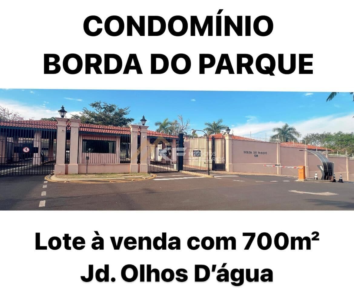 Terreno em Condomínio á venda - Jardim Olhos D'Agua - Borda do Parque - Ribeirão Preto/SP