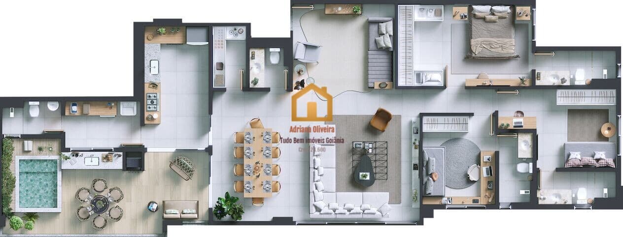 Penthouse Alt 65 Home Design Setor Bela Vista - Goiânia GO